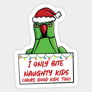 Only Bite Naught Kids Ringneck Sticker